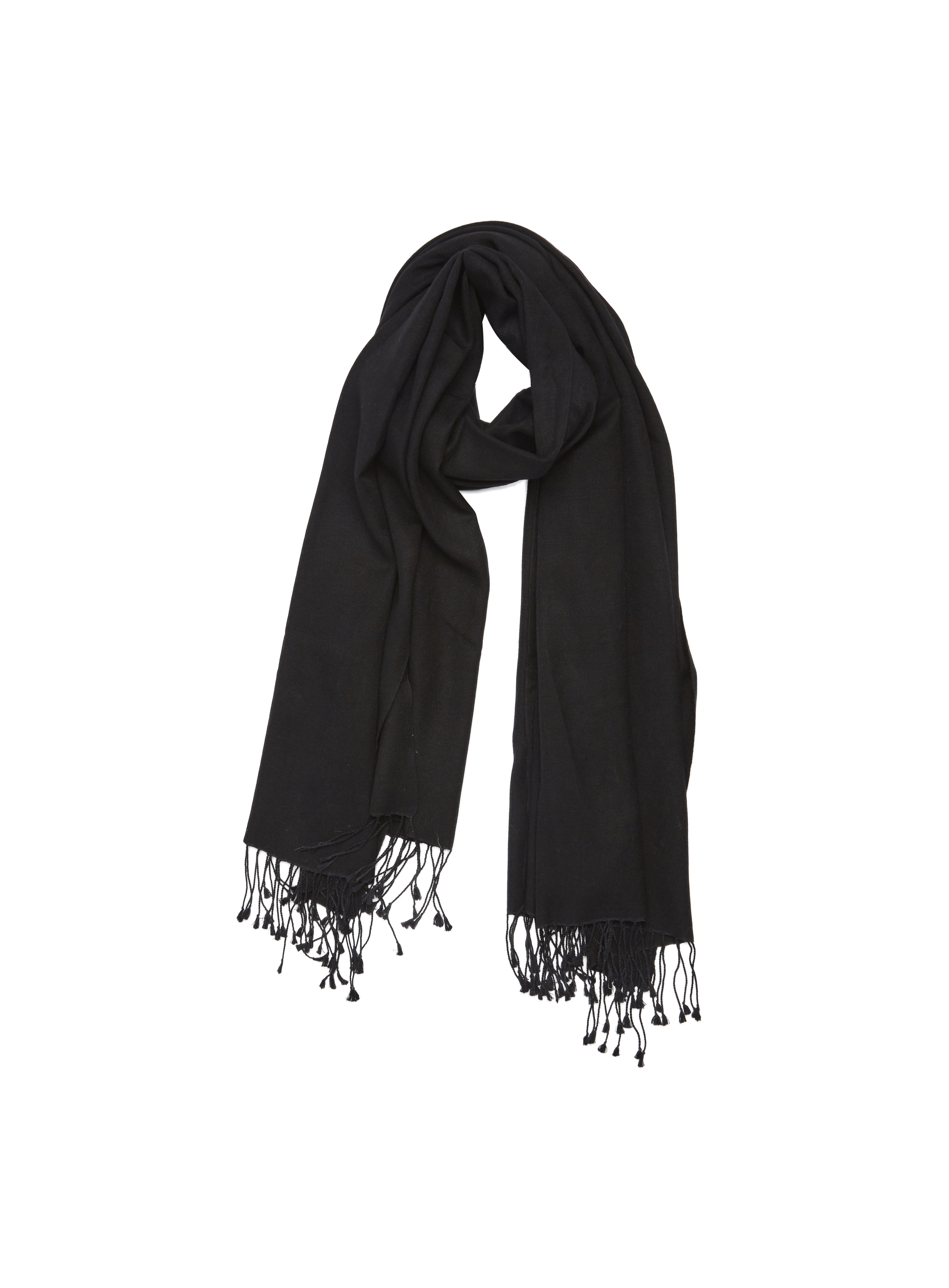 Pashmina and Silk Shawl (Black)