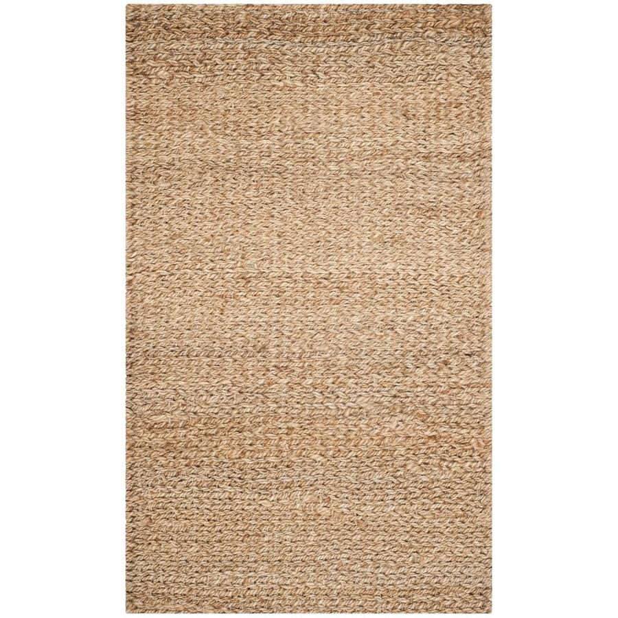 Safavieh Natural Fiber Trinidad 3 x 5 Natural Indoor Solid Coastal Handcrafted Throw Rug in Brown | NF732A-3