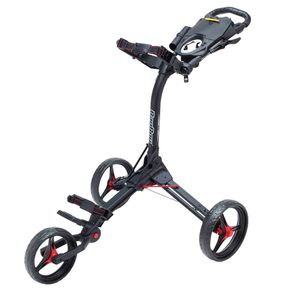 Bag Boy Compact 3 Push Cart 1032545-Matte Black/Red, matte black/red