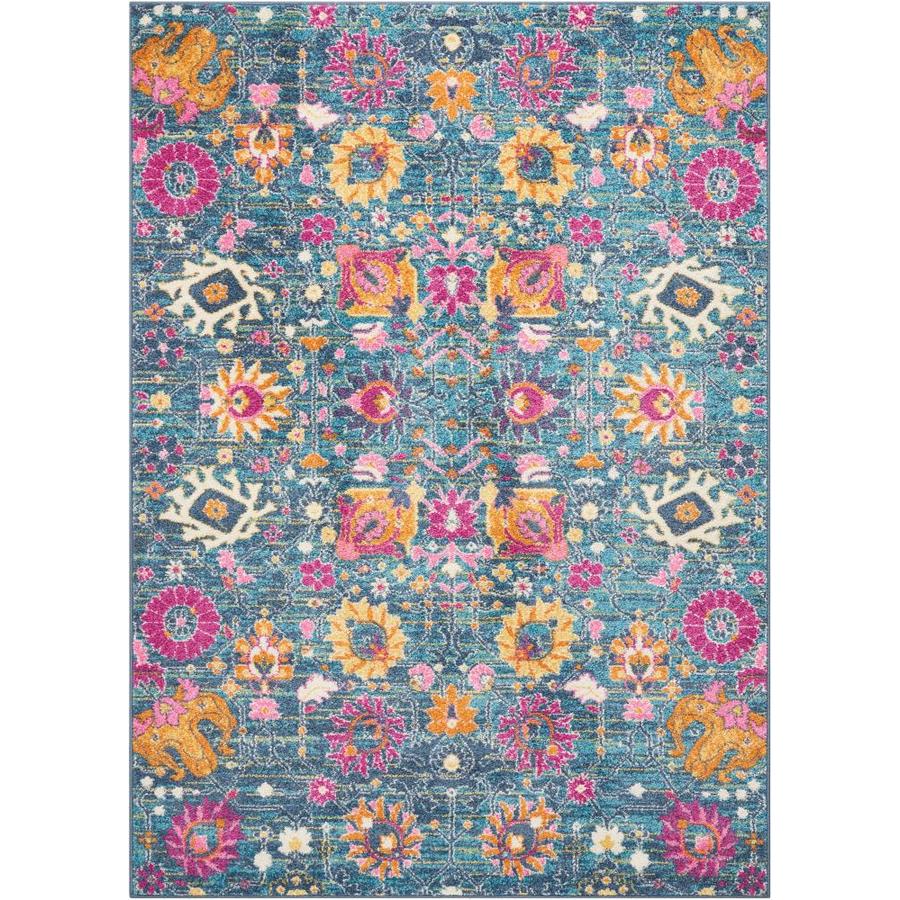 Nourison PASSION 4 x 6 Denim Indoor Abstract Area Rug in Blue | 99446387547