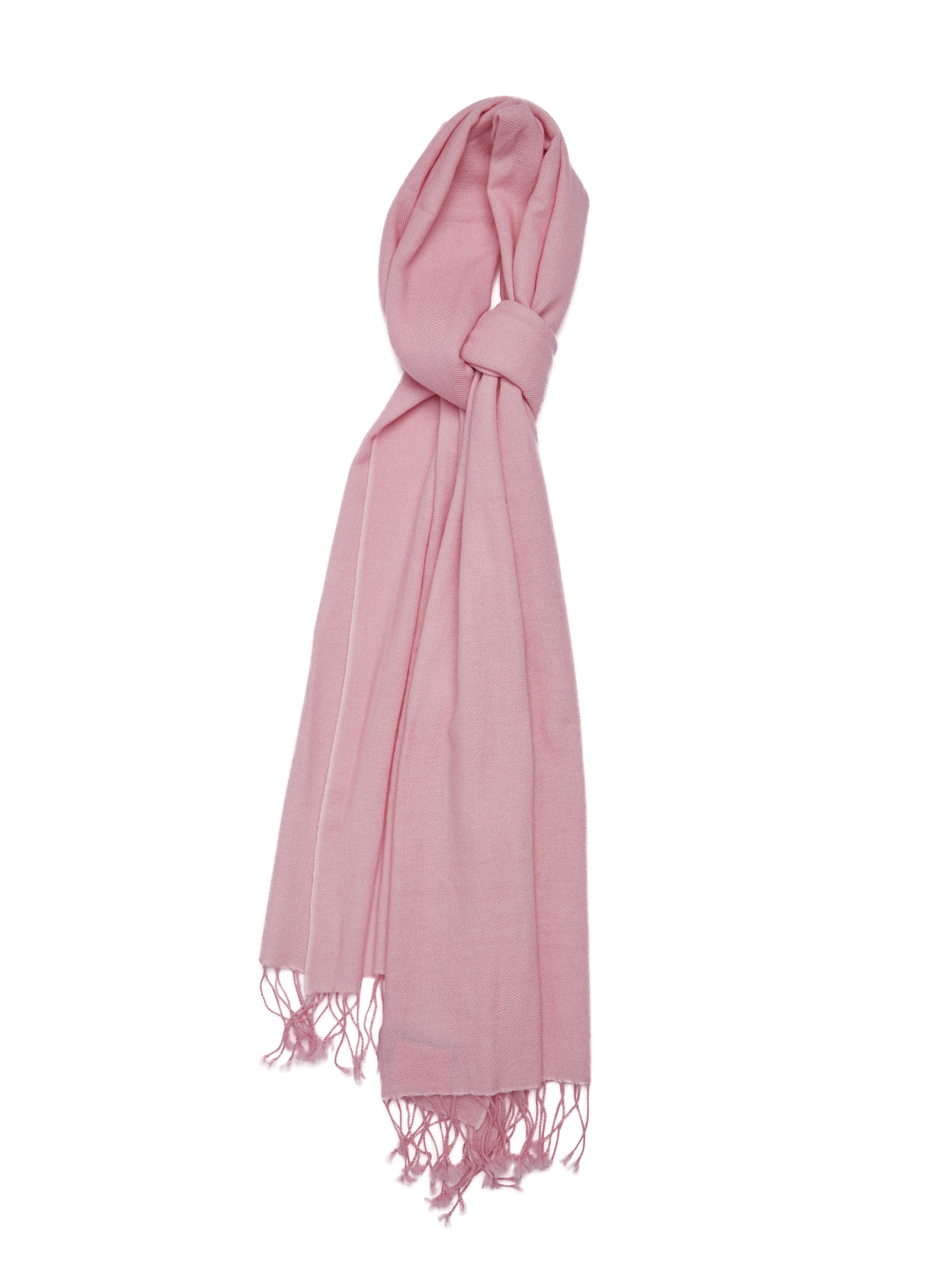 Pashmina and Silk Shawl (Rose Petal Pink)