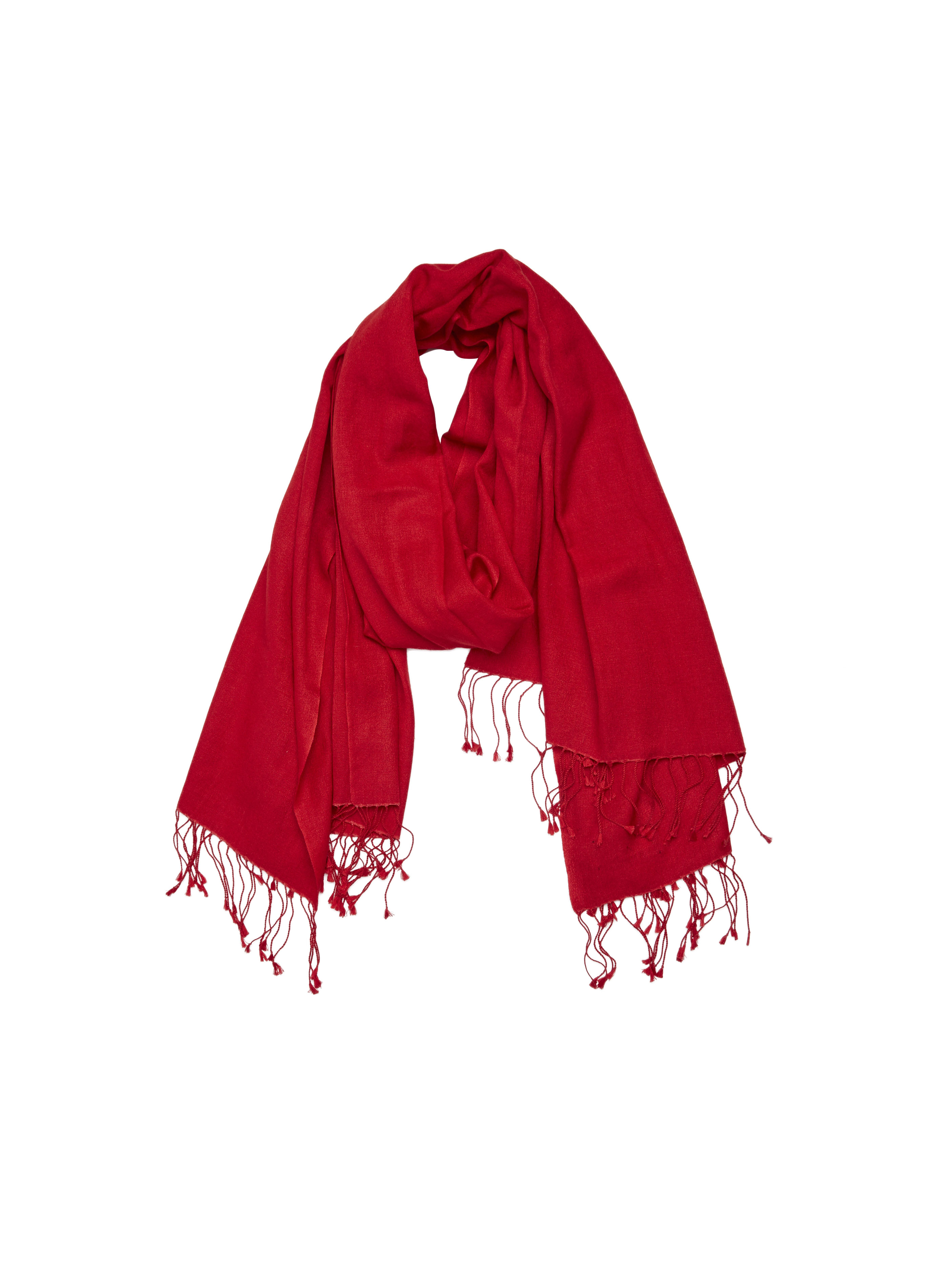 Pashmina and Silk Shawl (Crimson)