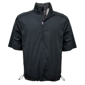 Pinseeker Men\'s 1/2-Zip Short Sleeve Wind Shirt 1085962-Black  Size sm, black