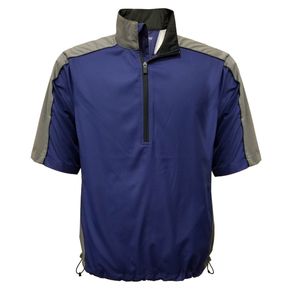 Pinseeker Men\'s 1/2-Zip Short Sleeve Wind Shirt 1085977-Navy/Charcoal  Size sm, navy/charcoal