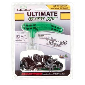 SoftSpikes Ultimate Cleat Kit w/ Silver Tornado 1087816-Black/Silver, black/silver