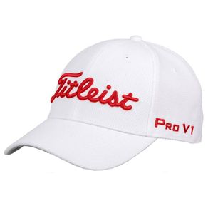 Titleist Tour Elite White Collection Hat 1110125-White/Red  Size md/lg, white/red