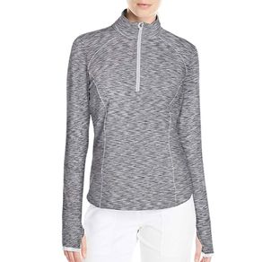 Zero Restriction Women\'s Shae Zip Mock Jacket 1114310-Silver/White  Size md, silver/white