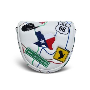 PRG Americas Texas Highway Mallet Putter Headcover 1116413-White, white