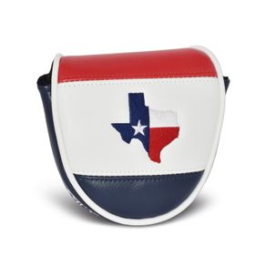 PRG Americas Texas Panel Mallet Putter Headcover 1116415-Red/White/Blue, red/white/blue