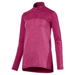 Puma Women\'s EvoKnit Seamless 1/4-Zip Popover 1123744-Magenta Haze  Size sm, magenta haze