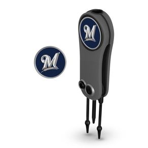 MLB Switchblade Tool with Ball Markers 1131874-Milwaukee Brewers