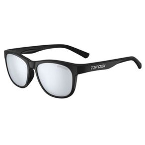 Tifosi Swank Sunglasses 1137140-Satin Black/Smoke Bright Blue, satin black/smoke bright blue