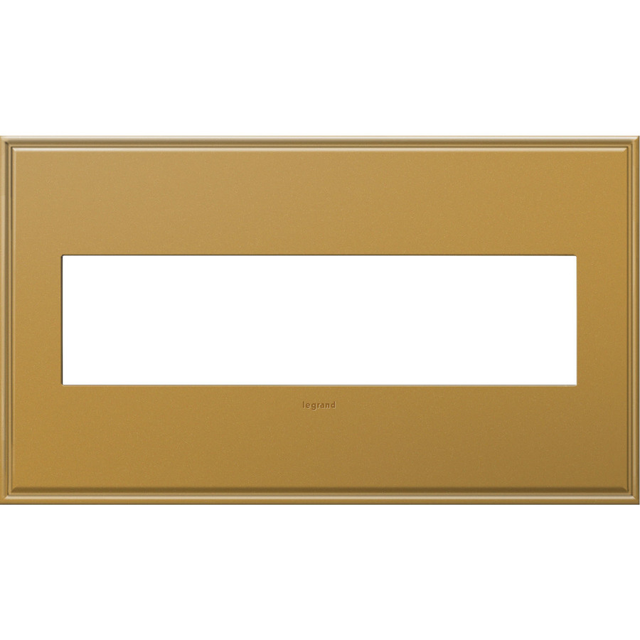 Legrand adorne 4-Gang Antique Bronze Quad Square Screwless Specialty Wall Plate | AWC4GNB4