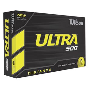 Wilson Ultra 500 Distance Yellow Golf Balls - 15PK 12960-Yellow 15 Pack, yellow