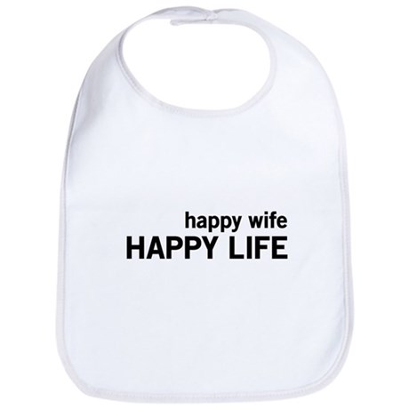 Happy Wife, Happy Life Bib