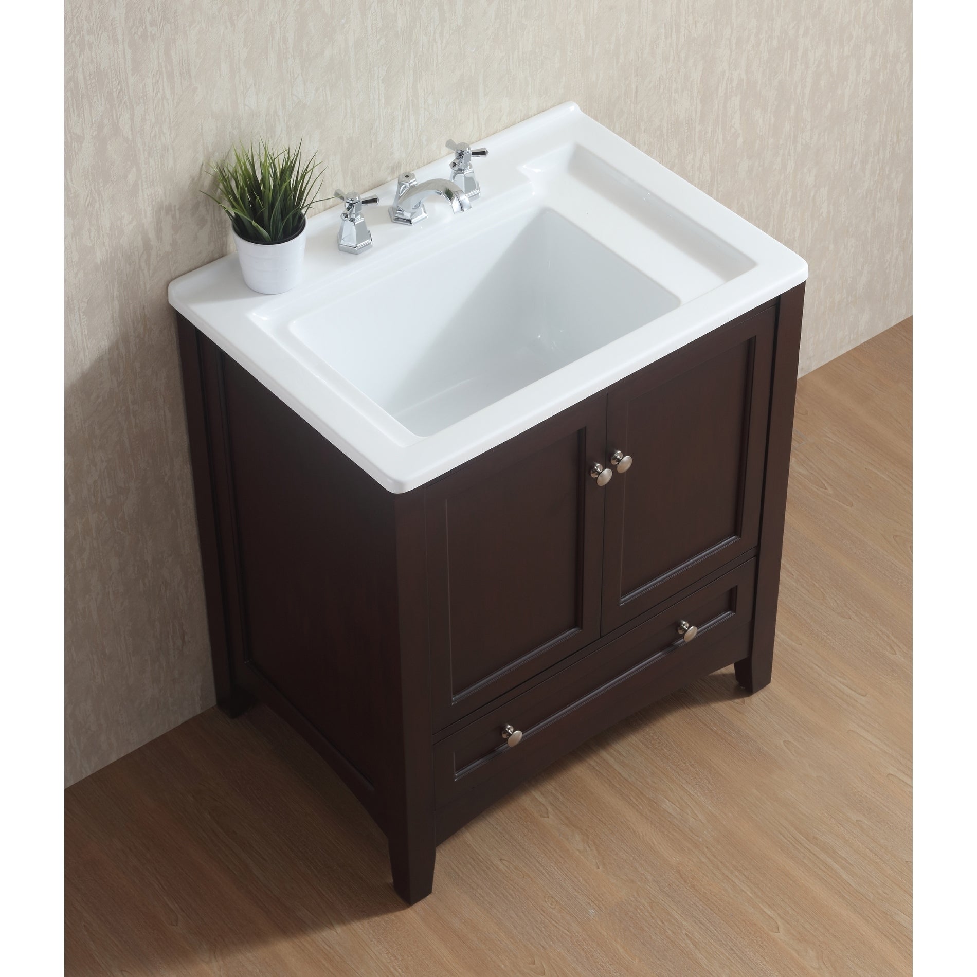 Stufurhome 30 inch Espresso Laundry Utility Sink