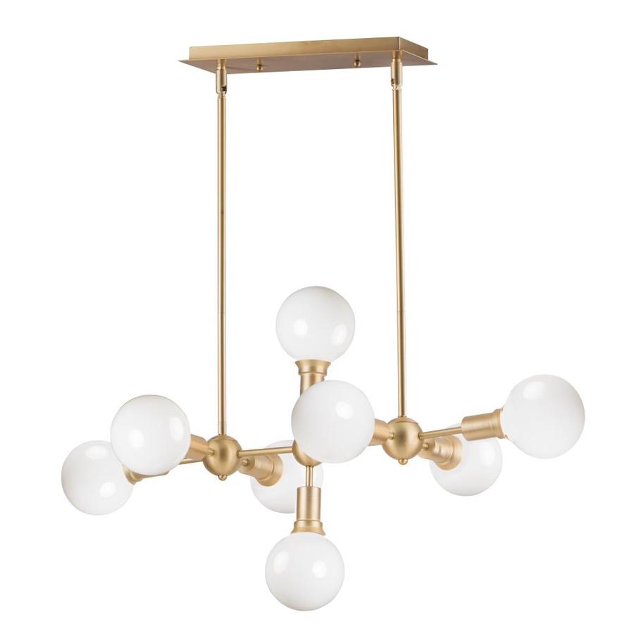 Maxim Lighting Molecule Satin Brass Transitional White Glass Globe Pendant Light | 11348SBR