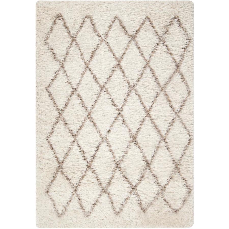 Surya Rhapsody 5 x 8 Cream Indoor Trellis Global Area Rug in White | RHA1007-58
