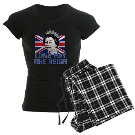 Queen Elizabeth II:  Long Ma Women's Dark Pajamas
