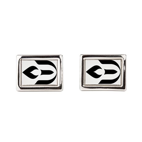 Uua Logo 2014 Black Landscape Uua Logo 2014 Black Landscape Rectangular Cufflinks