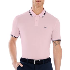 G/FORE Men\'s Core Tipped Polo 2001897-Blush/Twilight  Size 2xl, blush/twilight