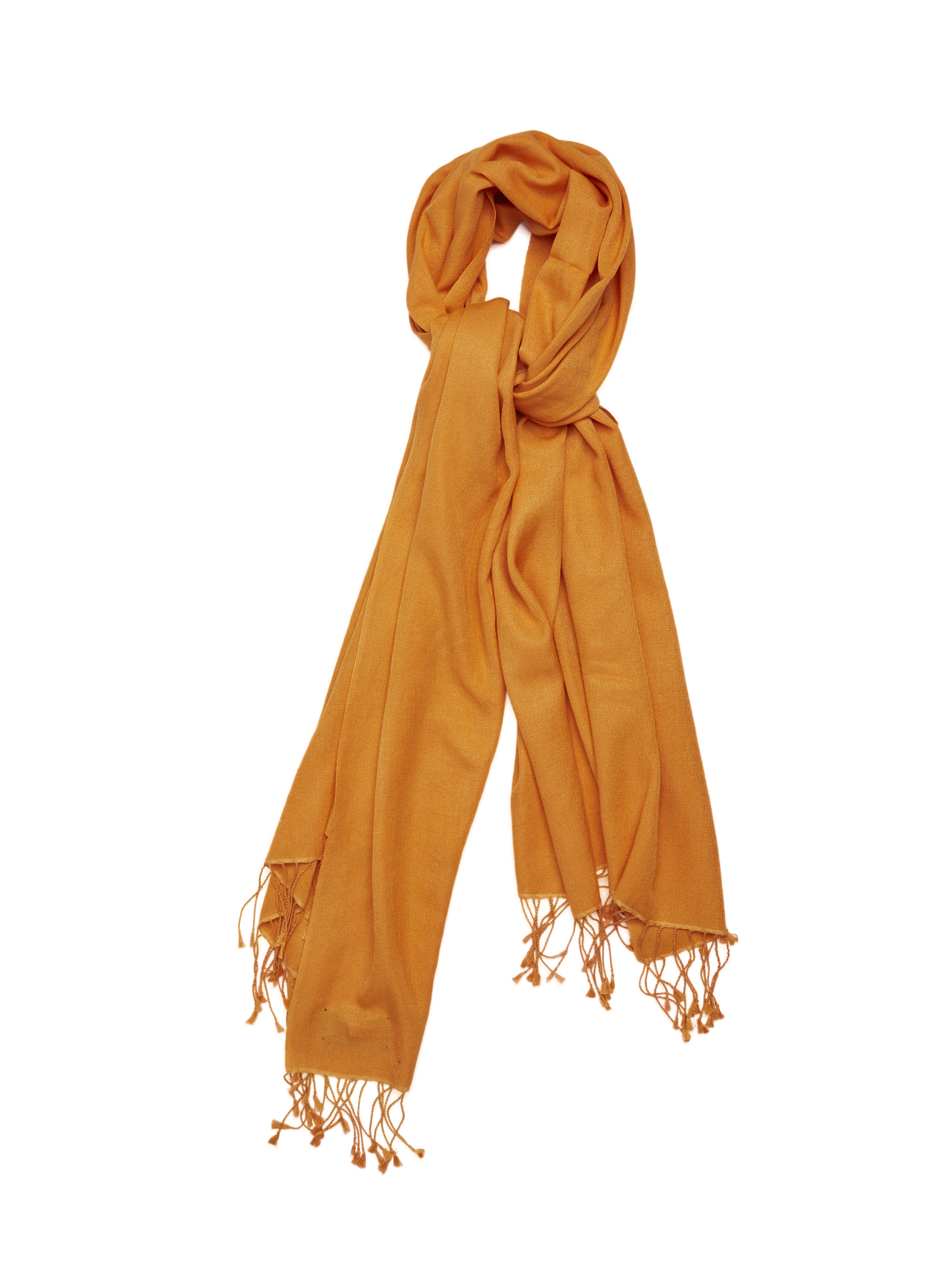 Pashmina and Silk Wrap (Tangerine)