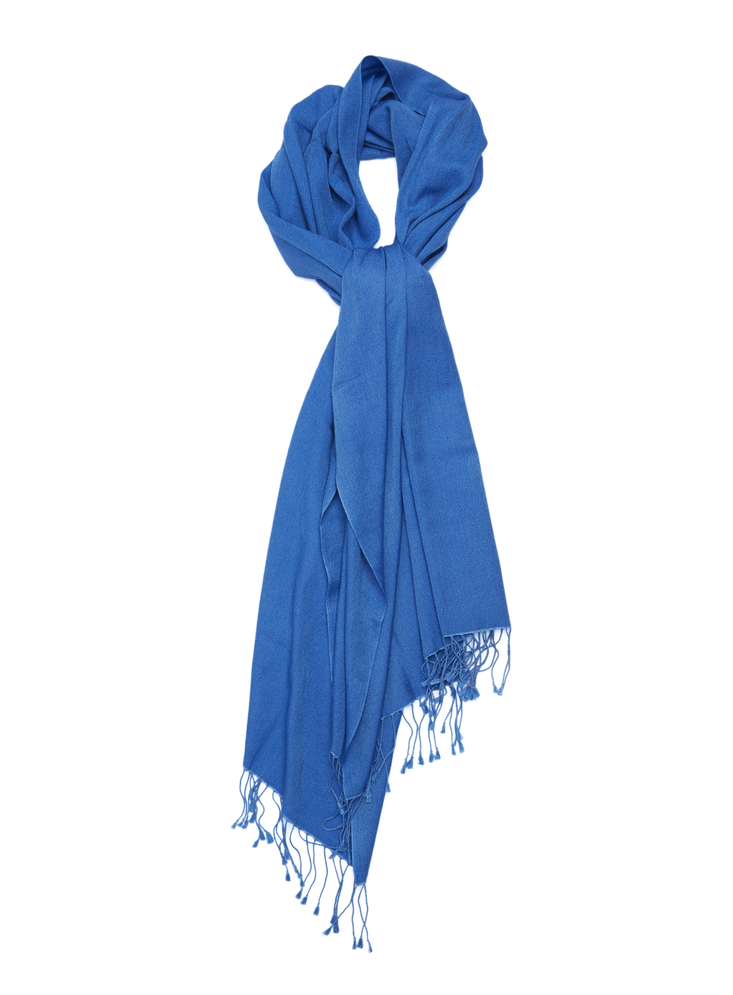 Pashmina and Silk Wrap (Blue Sapphire)