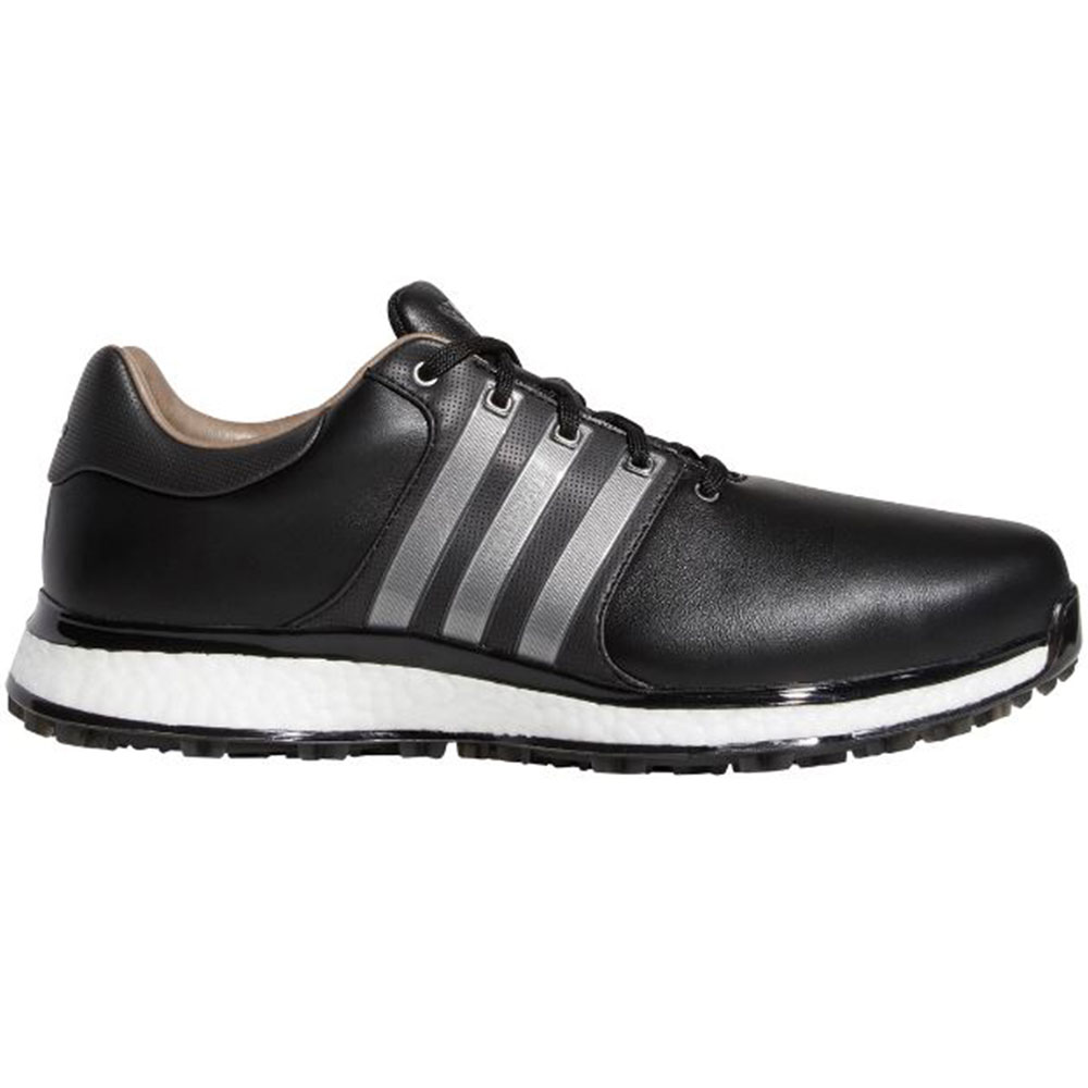 adidas Men\'s Tour360 XT Spikeless Golf Shoes  Size 10, White/Core Black/Silver Metallic