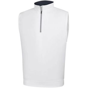 FootJoy Men\'s 1/2-Zip Jersey Vest 2035950-White  Size sm, white