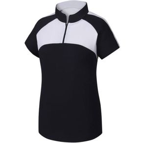 FootJoy Women\'s Jersey Mesh Raglan Sleeve Polo 2036316-Black/White  Size sm, black/white