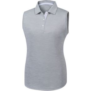 FootJoy Women\'s ProDry Interlock Sleeveless Polo 2036375-Gray Space Dye  Size xl, gray space dye