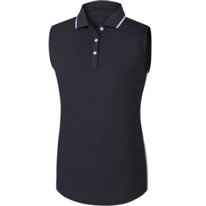 FootJoy Women\'s Sleeveless Lisle Polo 2036417-Charcoal  Size md, charcoal