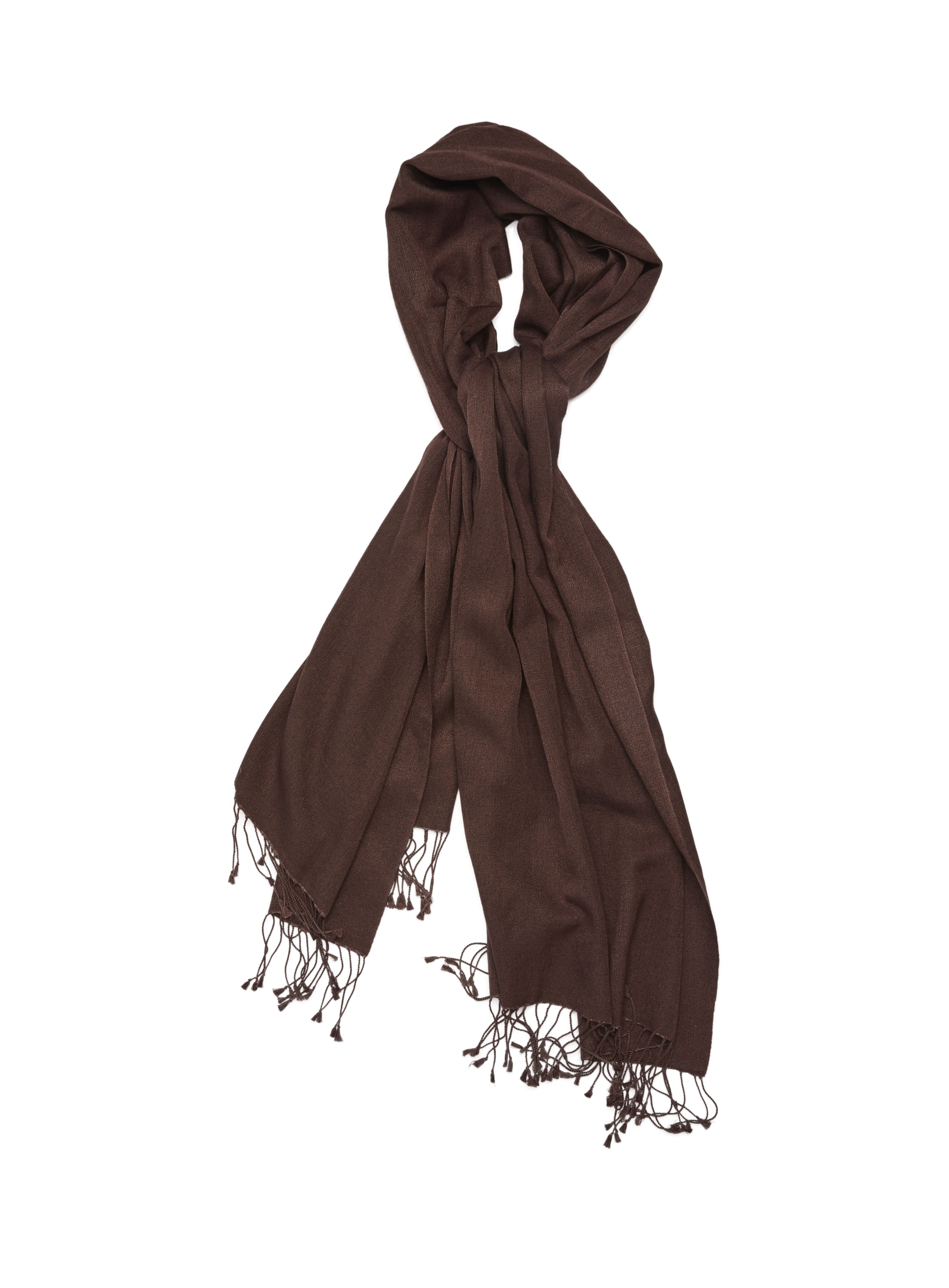 Pashmina and Silk Wrap (Espresso)