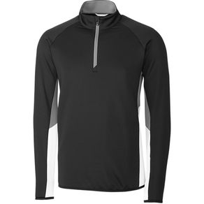 Cutter & Buck Men\'s Traverse Colorblock Half-Zip 2045145-Black  Size md, black