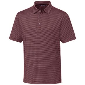 Cutter & Buck Men\'s Forge Polo Pencil Stripe 2045240-Bordeaux  Size sm, bordeaux