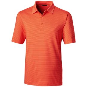 Cutter & Buck Men\'s Forge Polo Pencil Stripe 2045272-College Orange  Size sm, college orange