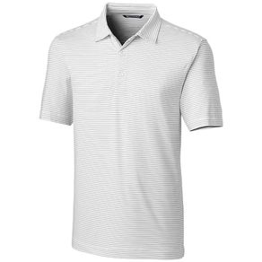 Cutter & Buck Men\'s Forge Polo Pencil Stripe 2045332-White  Size md, white