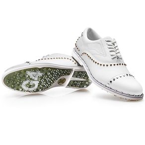 G/FORE Women\'s Welt Stud Gallivanter Golf Shoes 2068211-Snow  Size 7.5 M, snow