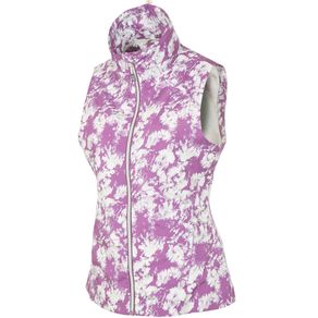 Sunice Women\'s Keira Full-Zip Wind Vest 2071878-Dahlia Crushed Petal Print  Size sm, dahlia crushed petal print