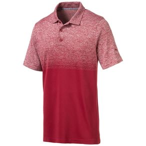 Puma Men\'s EvoKnit Ombre Polo 2076916-Rhubarb  Size sm, rhubarb