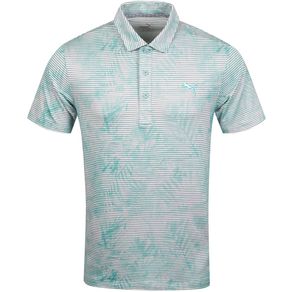 Puma Men\'s Fronds Polo 2076955-Blue Turquoise  Size 3xl, blue turquoise