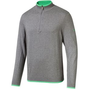 Puma Men\'s Dunluce 1/4 Zip Pullover 2077600-Quiet Shade/Irish Green  Size sm, quiet shade/irish green