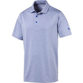 Puma Men\'s Field Polo 2077684-Dazzling Blue Heather  Size sm, dazzling blue heather