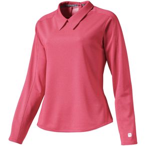 Puma Women\'s Long Sleeve Pique Polo 2077866-Azalea  Size xs, azalea