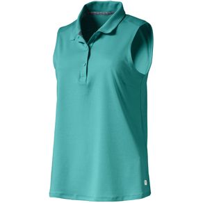 Puma Women\'s Flow Sleeveless Polo 2078004-Blue Turquoise  Size xs, blue turquoise