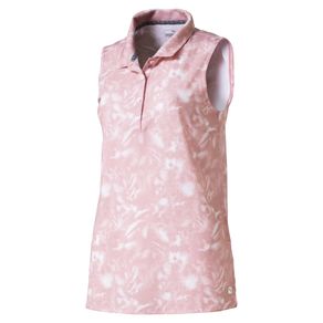 Puma Women\'s Flower Sleeveless Polo 2078064-Bridal Rose  Size xs, bridal rose