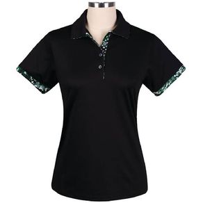 Fringe Women\'s Julia Tipped Polo 2088657-Black  Size sm, black