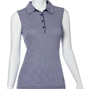 EP Pro Women\'s Geo Jacquard Sleeveless Polo 2090016-Inky Multi  Size xl, inky multi