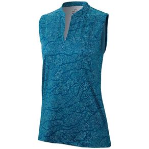 Nike Women\'s Dri-Fit UV Sleeveless Printed Golf Polo 2092759-Green Abyss/Green Abyss  Size xl, green abyss/green abyss