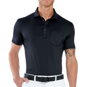 G/FORE Men\'s Solid Polo 2104383-Onyx  Size md, onyx